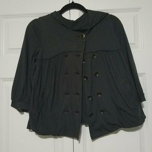 Free People shrug with hood.